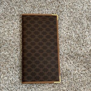 Celine Dark Brown Triomphe Pattern Wallet
